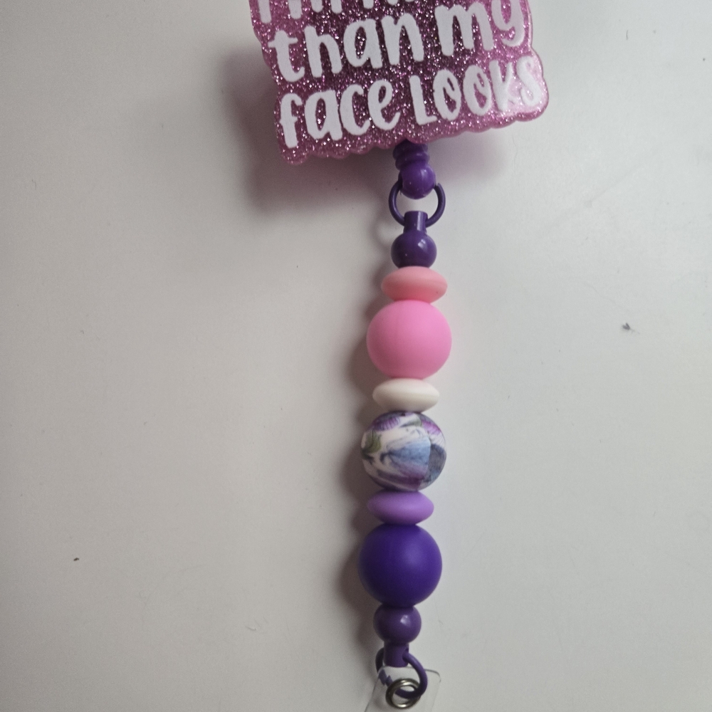 Colorful Beaded Badge Reel Accessory